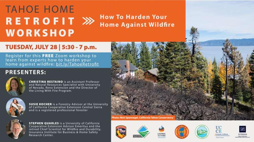 Photo of the Flyer for the Tahoe Home Retrofit Workshop Flyer
